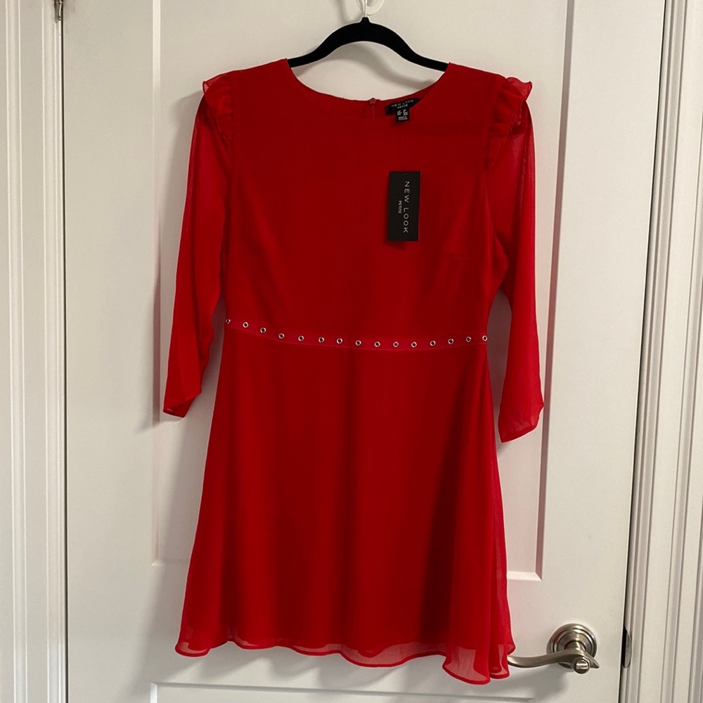 NEW LOOK Red Dress, Size 8 (NWT)